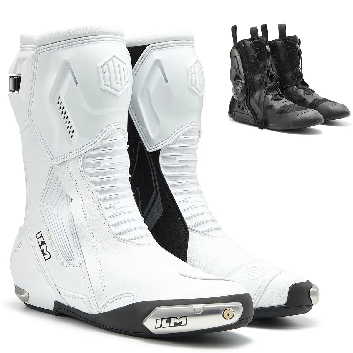 ILM Motorcycle Racing Boots Enhanced Ventilation Anti Slip Street Riding Sport Footwear CE Protective Gear Model BRC1