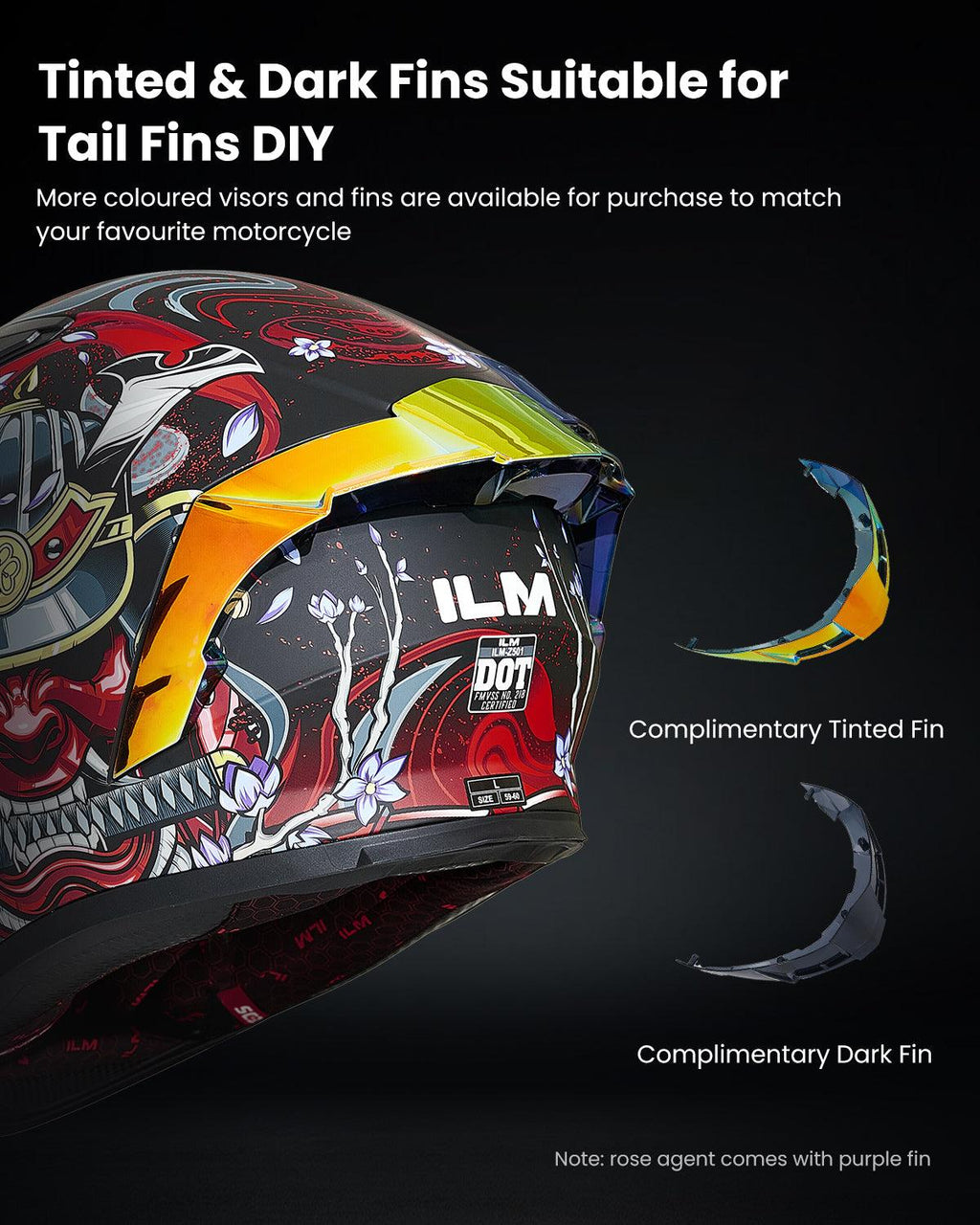 ILM Full Face Motorcycle Helmet Model Z501