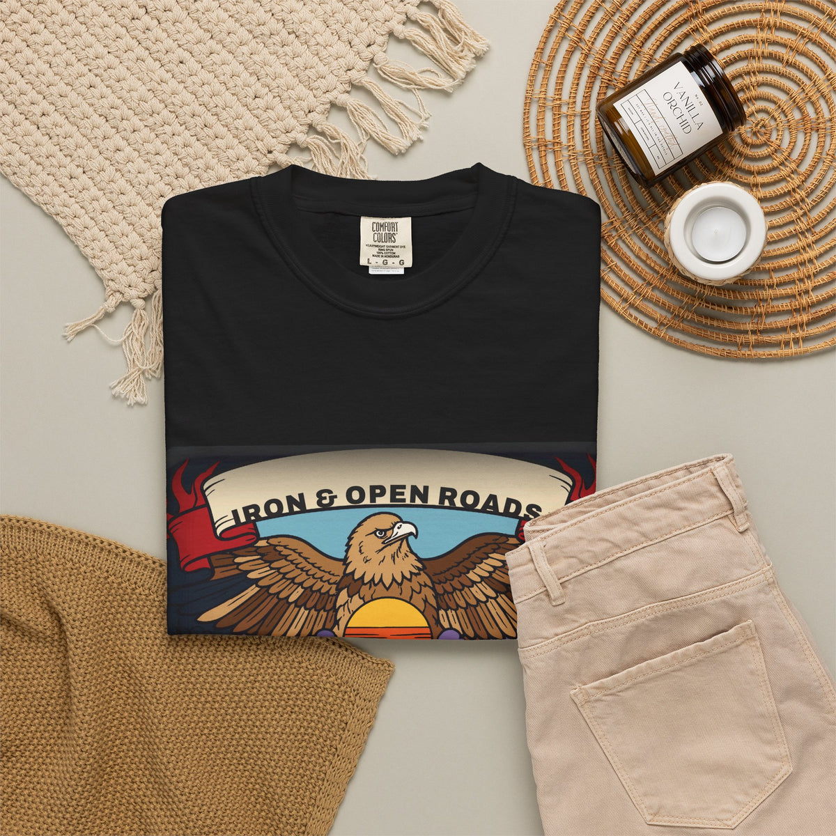 Iron & Open Roads Eagle Tee