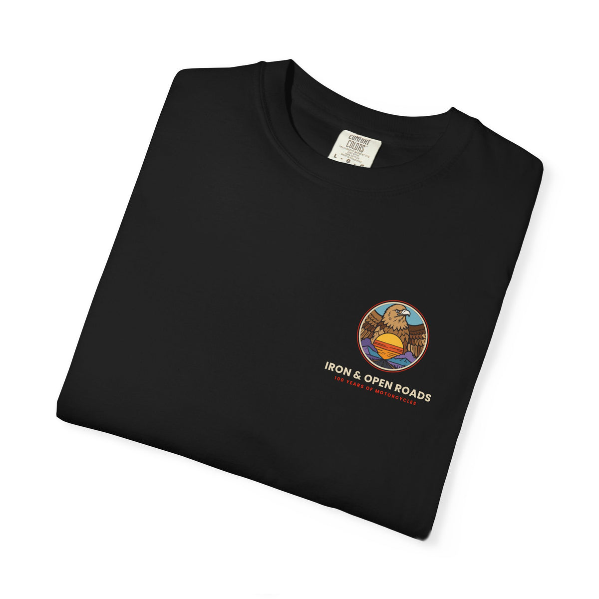 Iron & Open Roads Patch & Back Print Tee