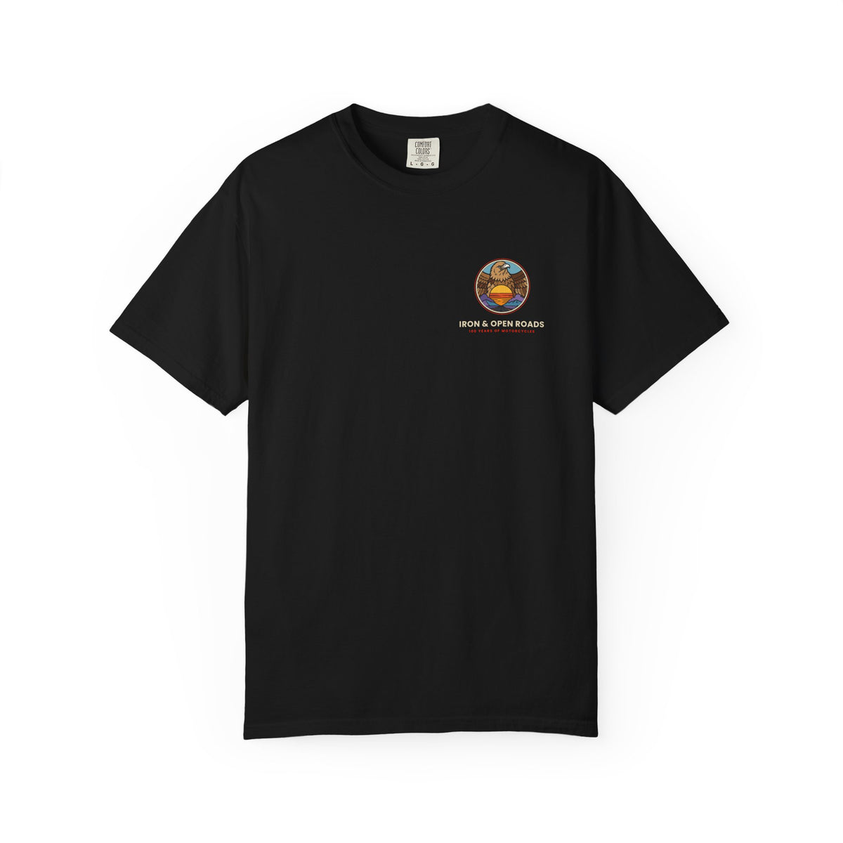 Iron & Open Roads Patch & Back Print Tee