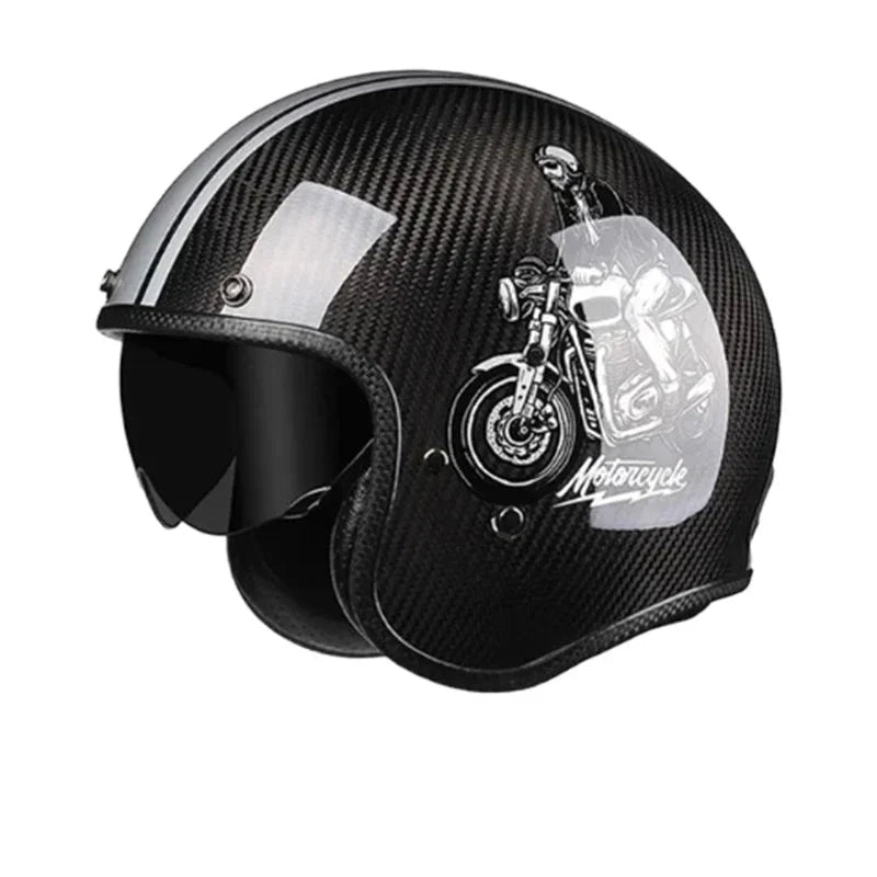 Carbon Fiber Retro Motorcycle Helmets