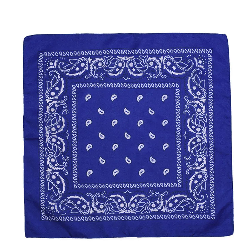 Fashion Hip Hop Bandana Kerchief Unisex Black Hair Band Neck Scarf Headwear Wrist Wraps Head Square Scarves Print Handkerchief
