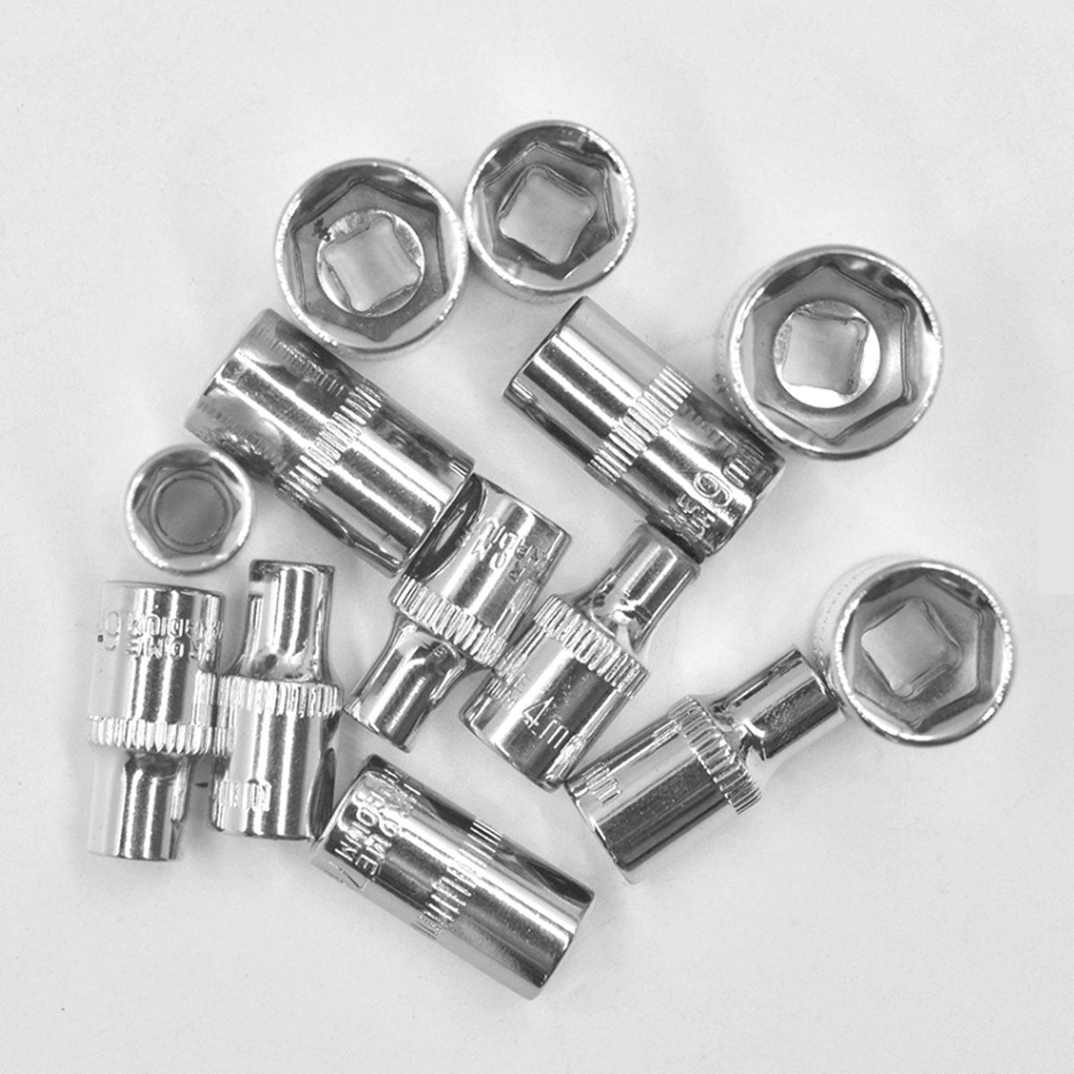 46pcs 1/4” Drive Ratchet Socket Wrench Set Travel Mechanic Tool Kit