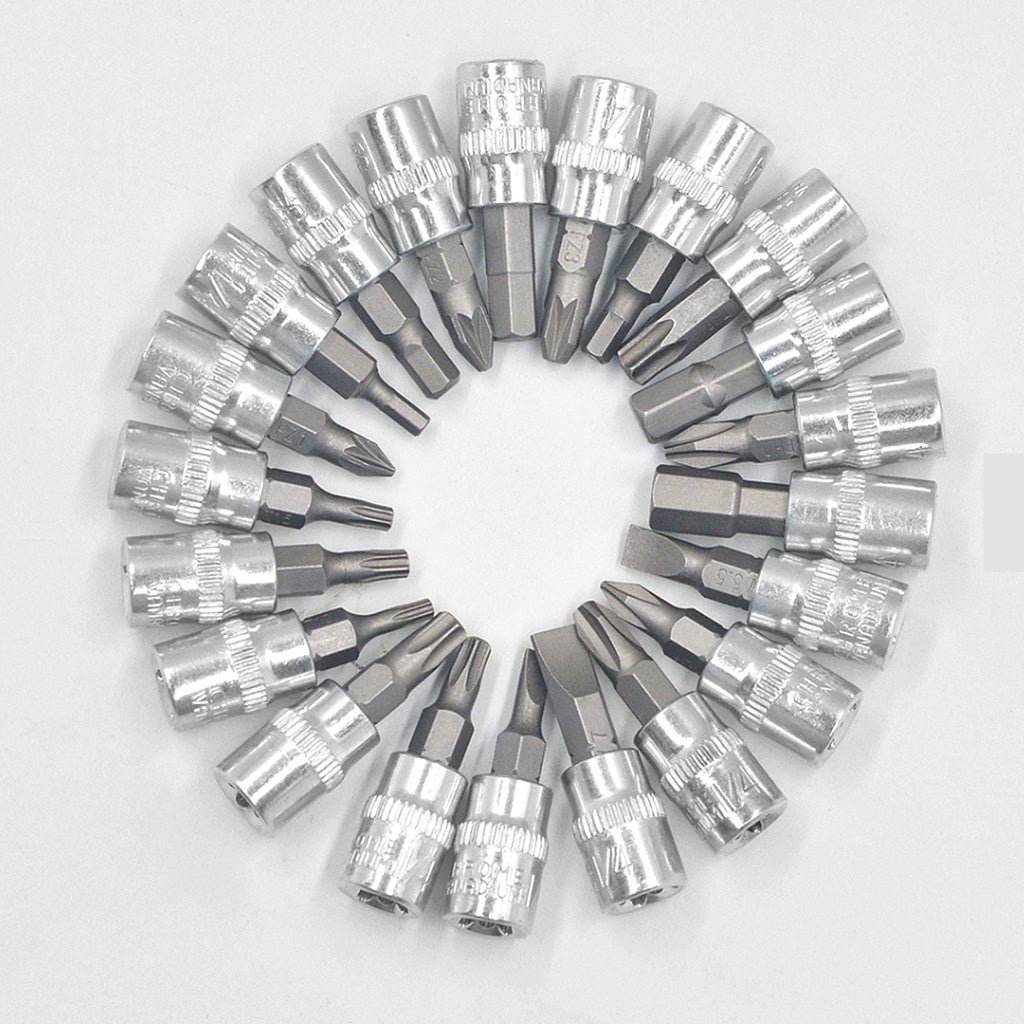 46pcs 1/4” Drive Ratchet Socket Wrench Set Travel Mechanic Tool Kit