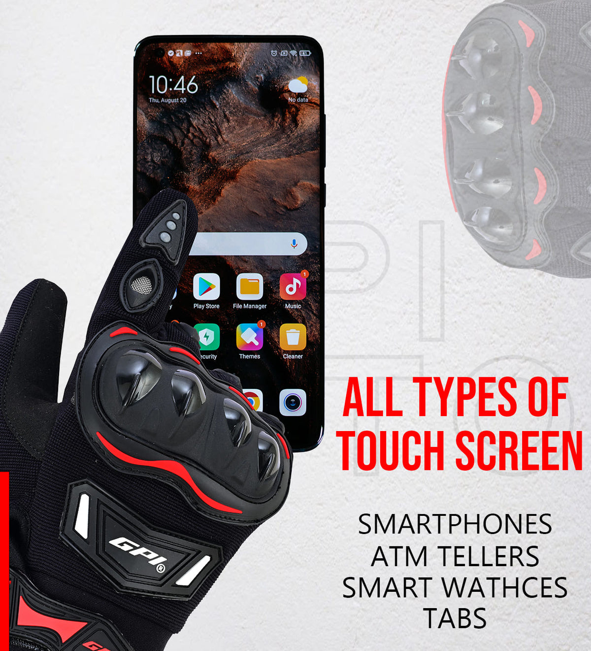 Premium Motorcycle Black White Gloves – Superior Comfort, Grip & Knuckle Protection